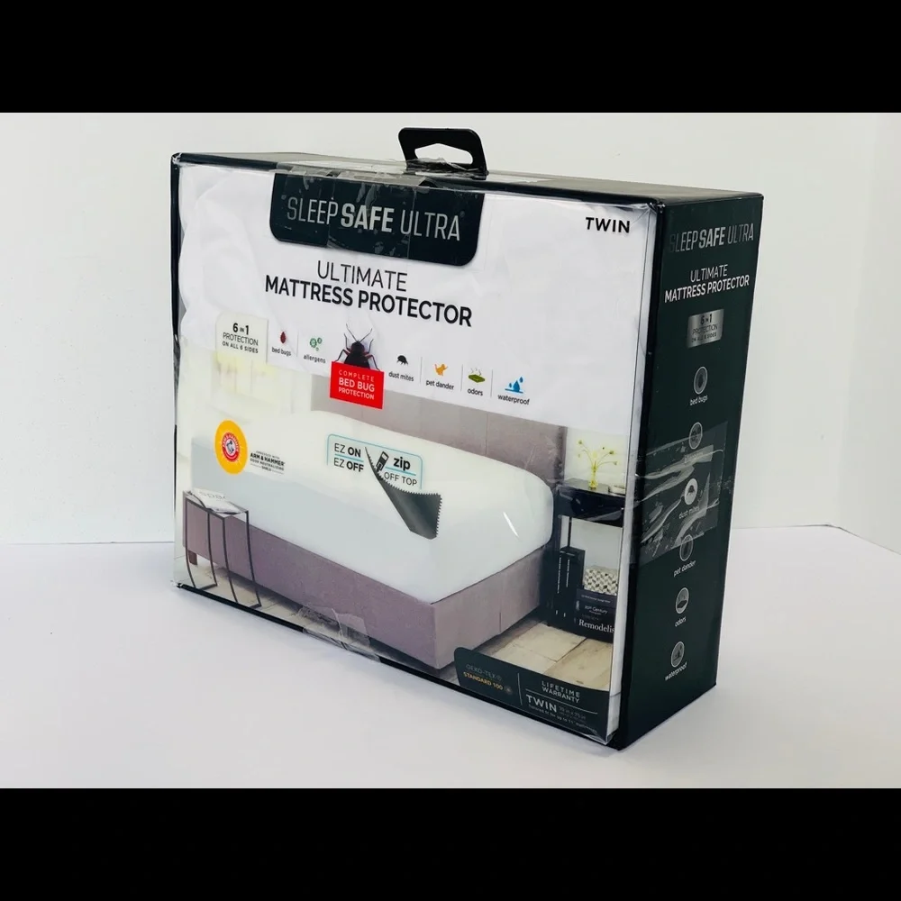 Sleep Safe Ultra Ultimate Mattress Protector - Twin - 39”x75” - Open Box